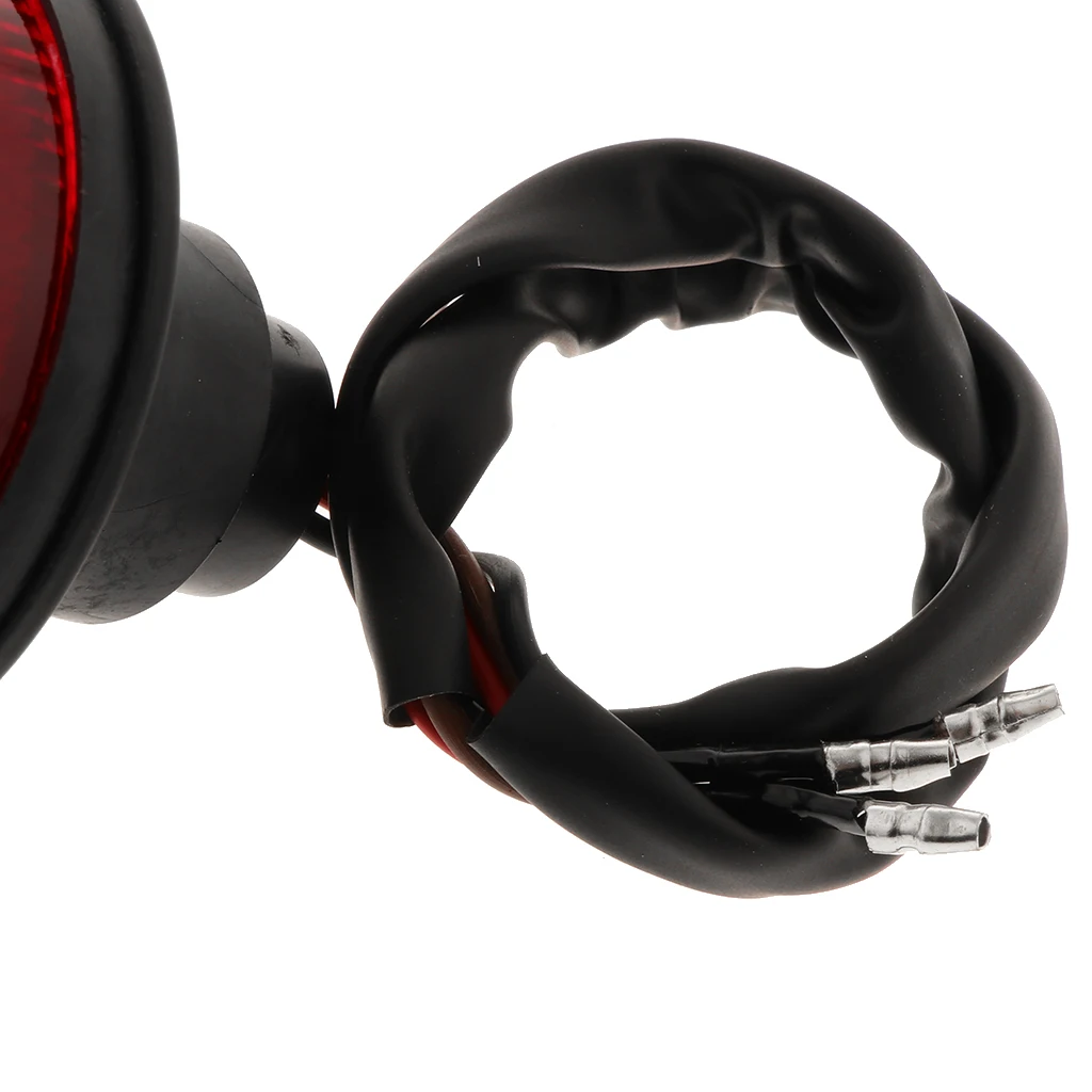 Universal Motorcycle / Motorbike Stop/Tail Twin Round Rear Light