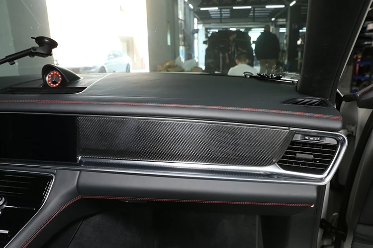 3 шт. Настоящее углеродное волокно для Porsche Panamera Автомобильный Центр панель управления крышка рамка отделка автомобильные аксессуары