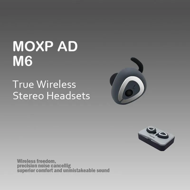 Новейшая модель Moxpad M6 Bluetooth наушники 4 1 Беспроводной отдельно TWS стерео гарнитуры