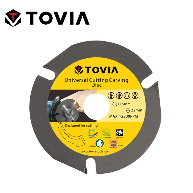 TOVIA 115mm Универсальный Пильный Диск по Дереву для УШМ 4.5inch 22.2mm по Газобетону Гипсокартону Пластику лезвия лезвие алмазный диск пилы для