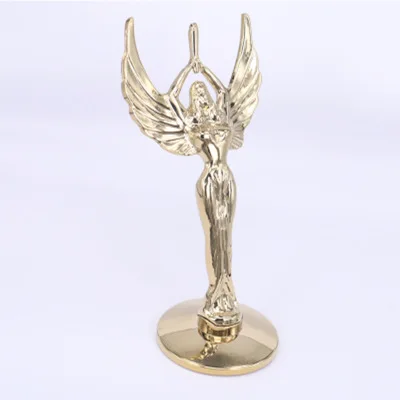 【Высокое качество! Автомобильный Стайлинг 21*9 см из цинкового сплава золотой серебряный конь Орел богиня Эмблема для багажника значок боковые логотипы - Цвет: 3D goddess