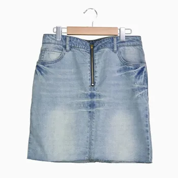

Women's Slim Denim Mini Skirt Ladies Fashion New Design Short Skirt with Zipper