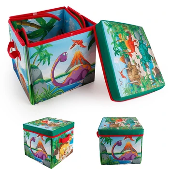 

2 In 1 Game Pad Non Slip Magic Sticker Portable Dinosaur Toys Waterproof Cartoon Storage Box Carpet Climbing Folable Play Mats