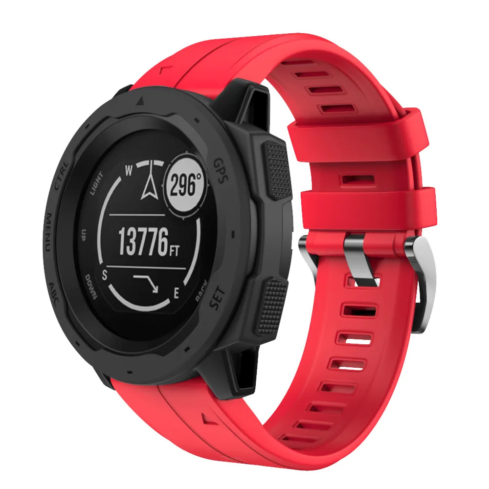 Для Garmin Instinct Quick Release спортивный сменный силиконовый ремень часы ремешок Смарт часы браслет долговечные аксессуары#810