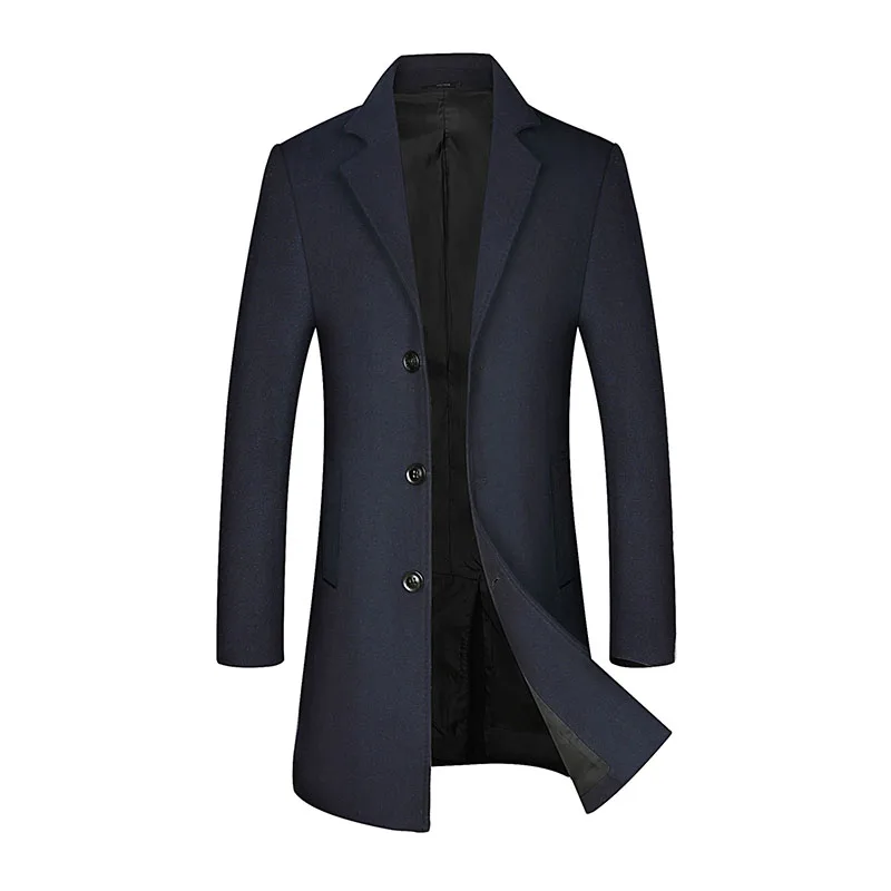 New Men's Wool Pea Coat Winter Male Casual Business Long Wool Coat Men Wool Trench Coat Brand Overcoat Clothing New Men's Wool Pea Coat Winter Male Casual Business Long Wool Coat Men Wool Trench Coat Brand Overcoat Clothing