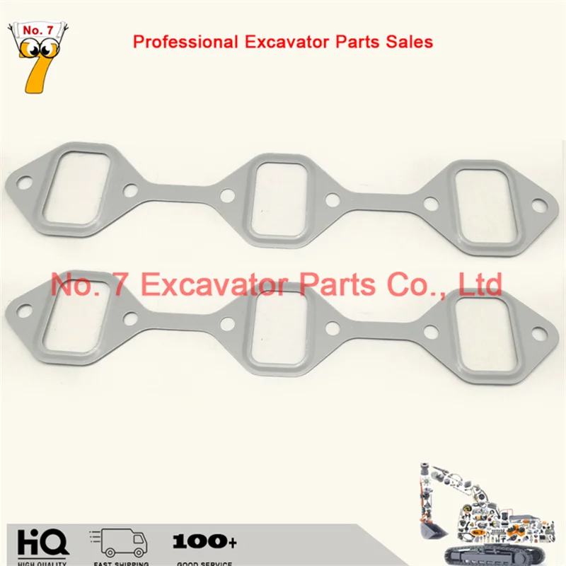 Excavator parts Caterpillar E320D 323D DL EFI engine C6.4 exhaust manifold gasket, screw, turbocharger gasket