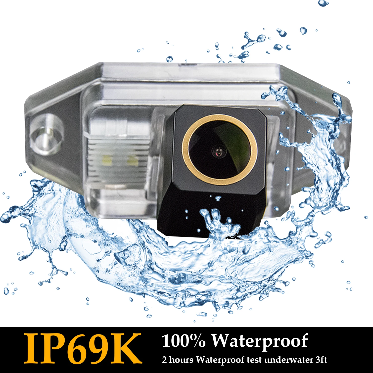 

HD 1280x720p Golden Car Reverse Rear View Backup Camera for Toyota Land Cruiser 90 120 150 Series for Prado 2700 4000 FJ