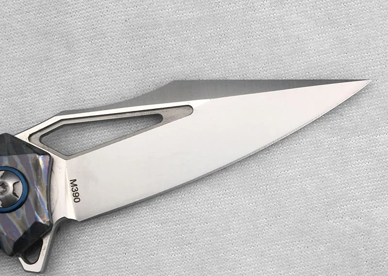 MIKER Флиппер складной нож для ежедневного использования, M390 лезвие titanium сплав+ ручка из углеродного волокна, Открытый Отдых на природе охотничий нож выживания EDC инструмент подарок