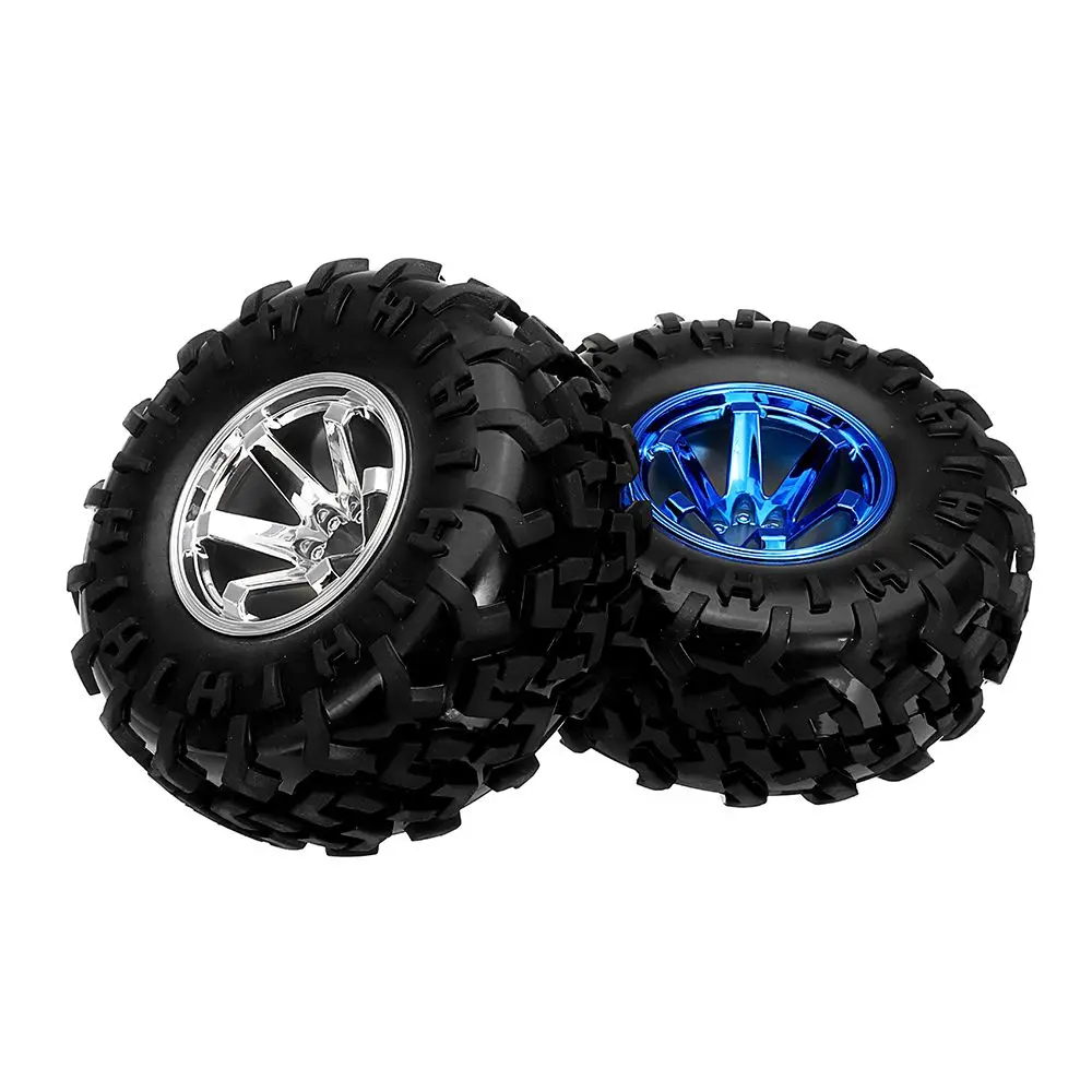 

Smart Robot Wheels Car Accessories 130mm Diameter Blue/Silver Rubber Wheels Suit M4 Coupling Tire