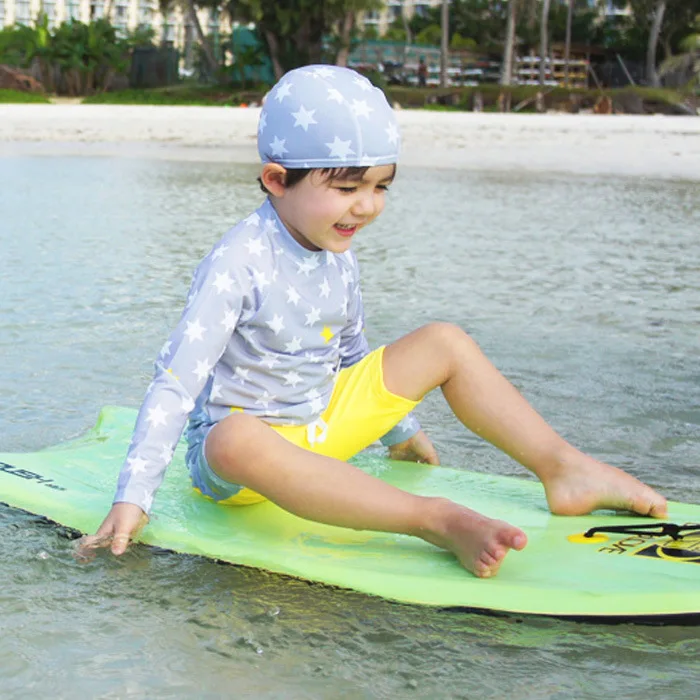 

2017 Korean-style New Style KID'S Swimwear Big Virgin Boy Sports Split Type Boxer Long Sleeve Sun-resistant Students Tour Bathin