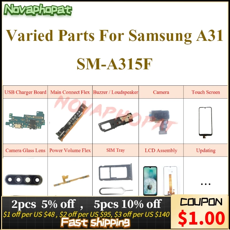 Novaphopat для Samsung A31 A315F USB док-станция зарядное устройство Порт гибкий кабель