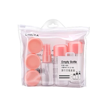 

8pcs Spray Bottle Portable Refillable Bottle Travel Cosmetic Pressure Spray Empty Container Water Face Cream Box Stick Set TXTB1