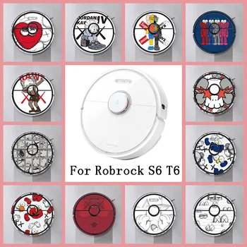 

Provide Customized Custom Fashion Sticker for xiaomi Roborock S6 T6 Robot Robotic Vacuum Cleaner Skin Spare Parts Accessories