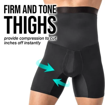 

Shaper For Gentlemen High Waist Compression Pants Slimming Quick Dry Body Shaping Short Pants TUE88