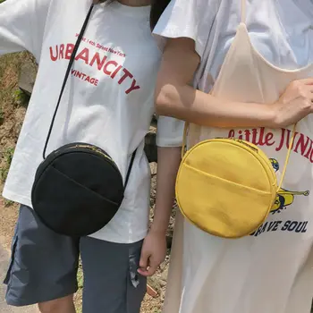 

Plain Canvas Small Side Cross Body Messenger Shoulder Bag For Women Girl Student