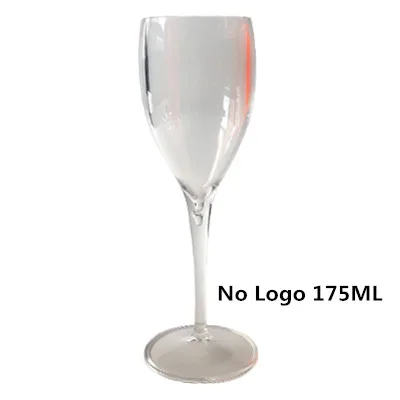 Clear No Logo 175ML Moet бокалы для шампанского, пластиковые бокалы, бокалы для вина, стаканы для напитков, белые, акриловые бокалы для шампанского, вечерние, принадлежности - Цвет: Clear No Logo 175ML