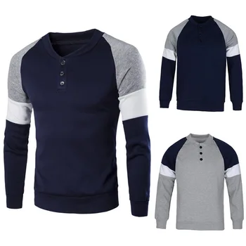 

2019 Winter Men's Sweater Slim Sweater Casual Pullover Men's O-neck Patchwork Sweater Men's Shirt Men's Clothing