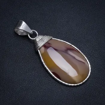 

Natural Royal Imperial Jasper Handmade Unique 925 Sterling Silver Pendant 2" T0393