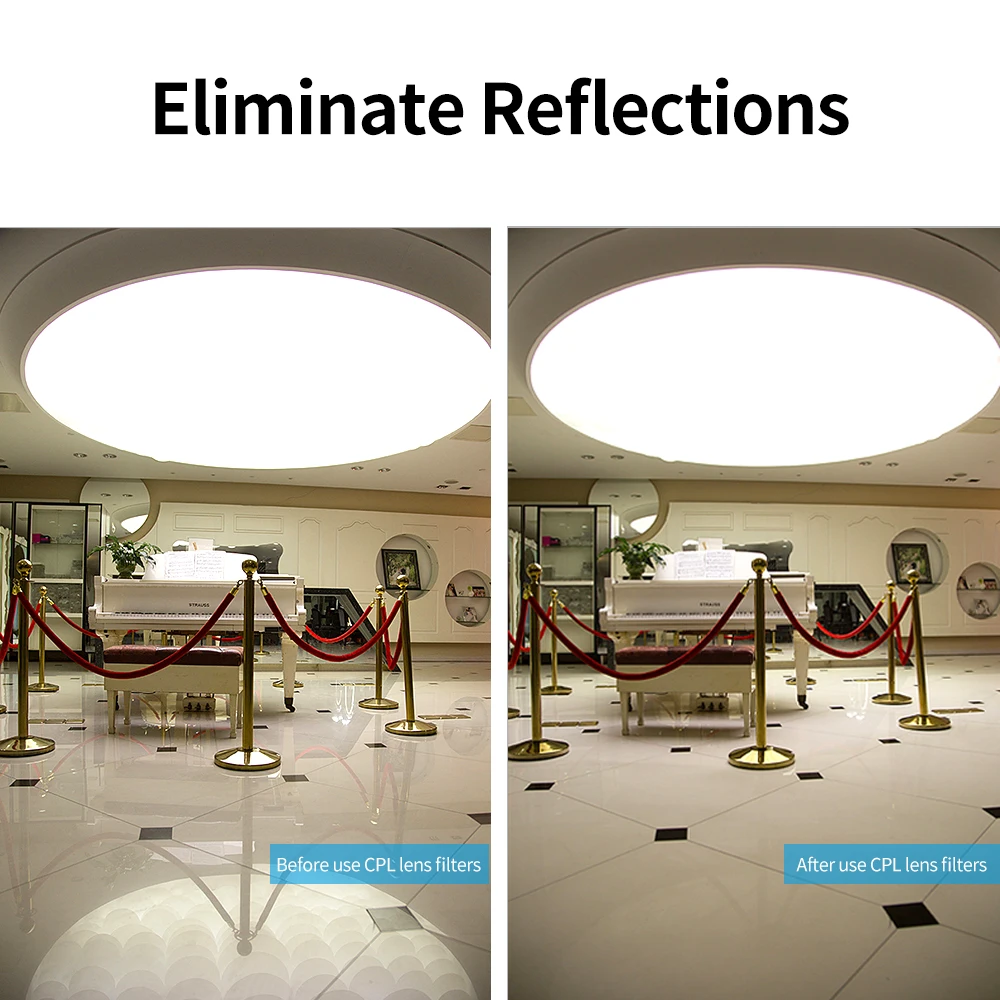 TELESIN 4 Packs ND8 ND16 ND32 CPL Lens Filter Set for Gopro Hero 10 9 Black Action Camera Accessories ND CPL Alloy Frame Lens