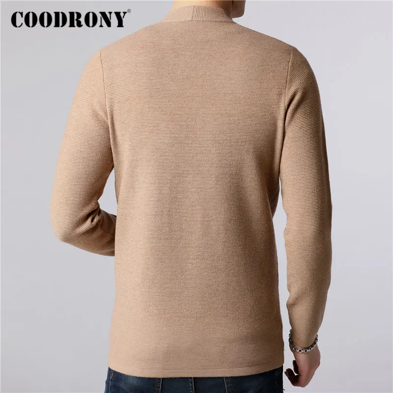 Best COODRONY Brand Sweater Men Streetwear Fashion Sweater Coat Men With Pockets Autumn Winter Warm Cashmere Wool Cardigan Men 91105