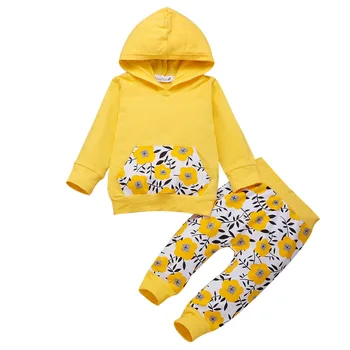

Sale Flower Print Toddler Baby Girl Clothing Set Long Sleeve 2 Piece Clothes Set For Baby Girl Autumn Winter Newborn Outfits D30