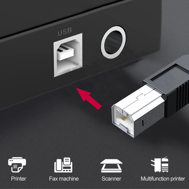 USB 2,0 кабель для принтера папа-папа кабели для печати кабель для синхронизации данных 1,5 м 3 м 5 м 10 м для сканера факса принтера