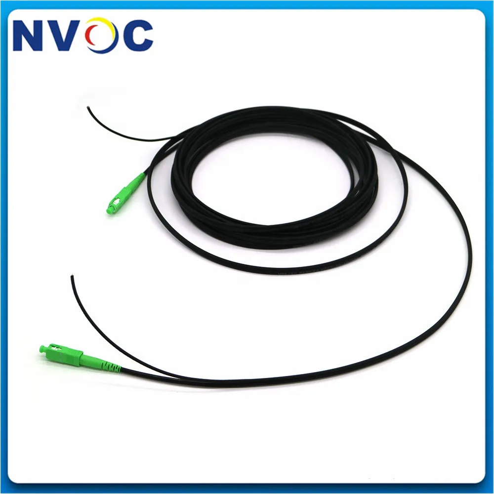 10 м FTTH GJXH внутренний волоконный патч-корд, SM, дуплексный, G657A, LSZH, SC/APC-SC/APC на обоих концах, 50 см между черным краном и разъемом