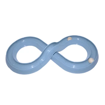 

EASY-Funny Cat Track Toys Ball Disk Plastics Non-Slip Interactive Training Kitten Turntable Tunnel Toy for Cats