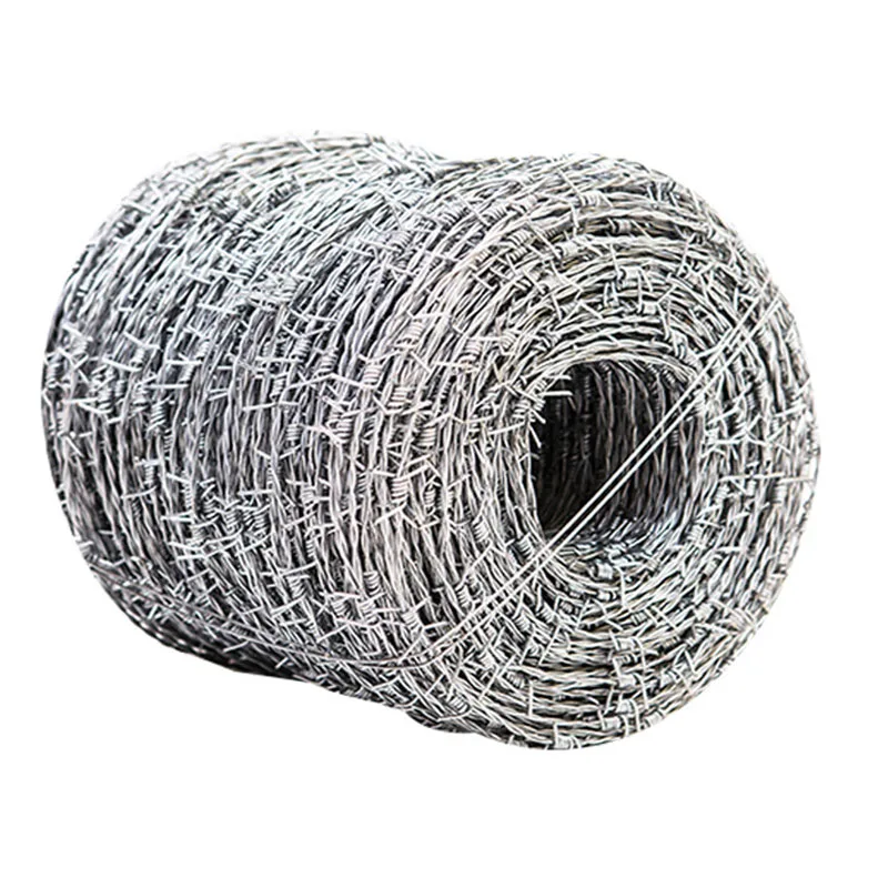 Hot selling 20/50meters Cheap Galvanized Steel Barbed Wire cross Rope Roll Farm protective fence with low price