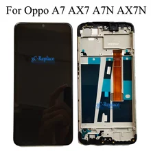 Протестированный черный 6,2 дюймов для Oppo A7 AX7 A7N AX7N Полный ЖК-дисплей кодирующий преобразователь сенсорного экрана в сборе Замена с рамкой