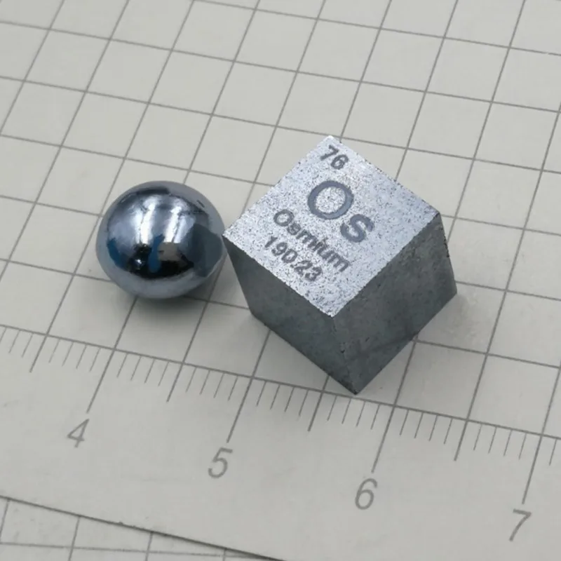 Благородный металл 10 мм Osmium куб высокой чистоты Os блок плотность самая твердая сталь в природе коллекции элементов