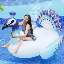 150 см гигантский надувной фламинго Павлин бассейн надувной Лебедь на плавании водный матрас вечерние игрушки