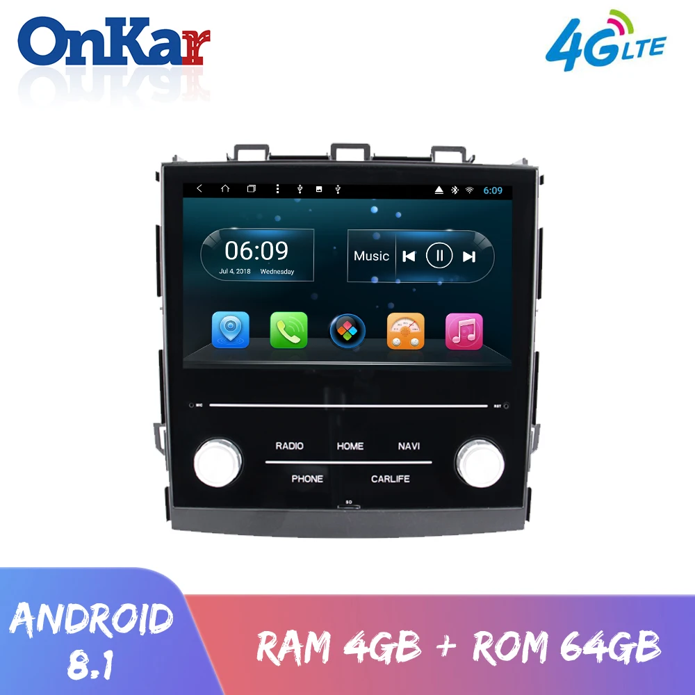 ONKAR автомобиль Android 8,1 авто радио для Subaru XV Forester ram 4GB rom 64GB Встроенный DSP 4G SIM карта зеркальная ссылка без DVD