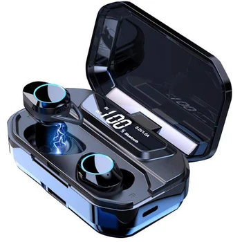 

Dropship TWS Bluetooth Earphone 9D Stereo Wireless Earphones IPX7 Waterproof Earphones 3300mAh LED Smart Power Bank Phone Holder