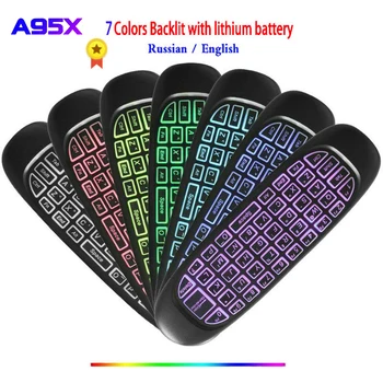 

2019 New C120 Backlight 7 Colors 2.4G Wireless Air Mouse Remote Control mini Keyboard for Smart Android TV Box Windows computer