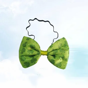 

New Fashion Mens Clover Shamrock Bowties for Men Grooms Bowtie Wedding Party Bow(Green)
