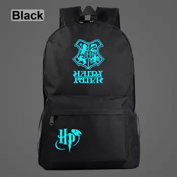 

Blue Luminous Fashion Hogwarts Magic Badge Boy Girl Book School bag Women Bagpack Teenagers Schoolbags Men Student Backpack
