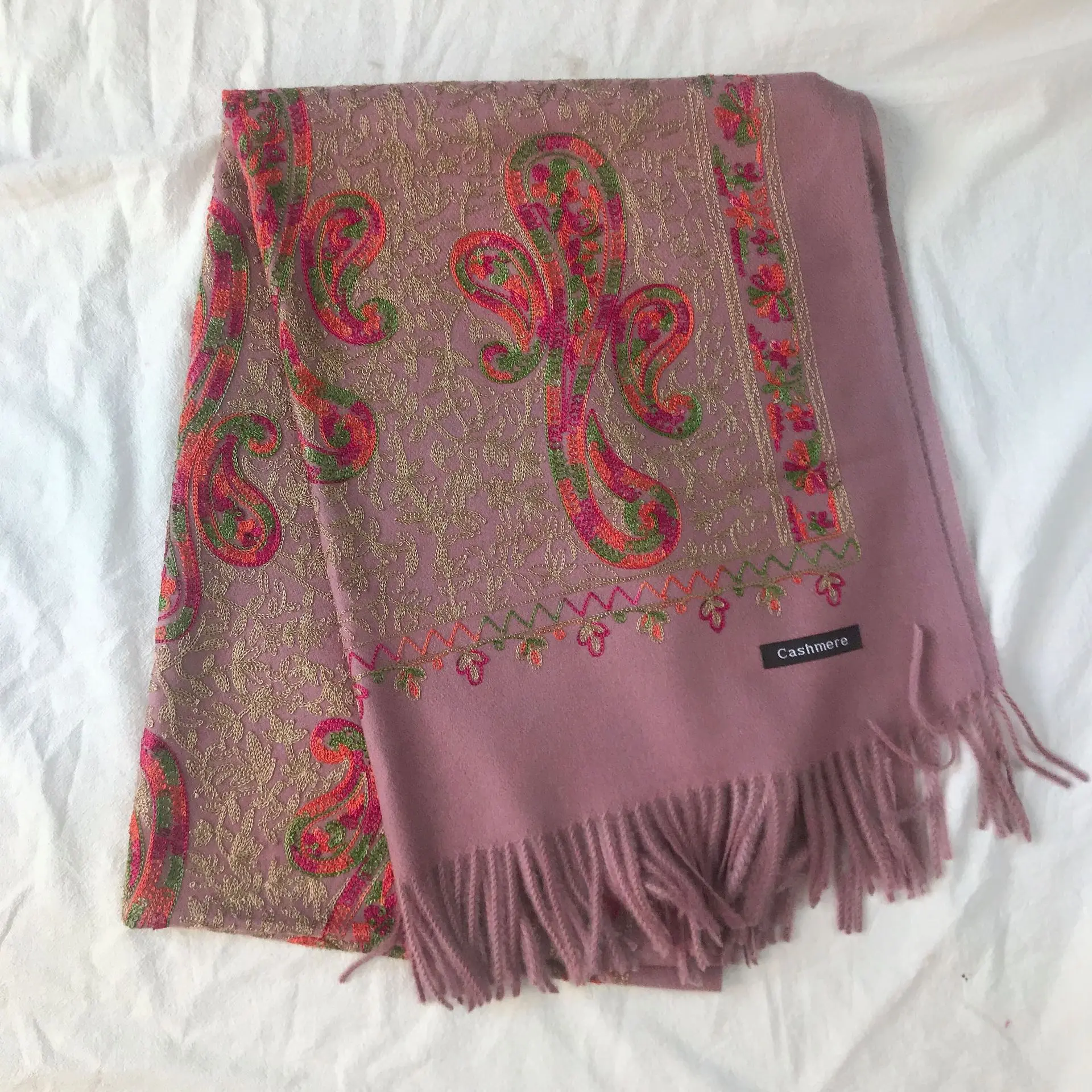 pink purple Роскошный бренд платок женский элегантный женский шарф и теплая шаль длинная вышивка палантины бандана шарф хиджаб пляжное одеяло - Цвет: pink purple