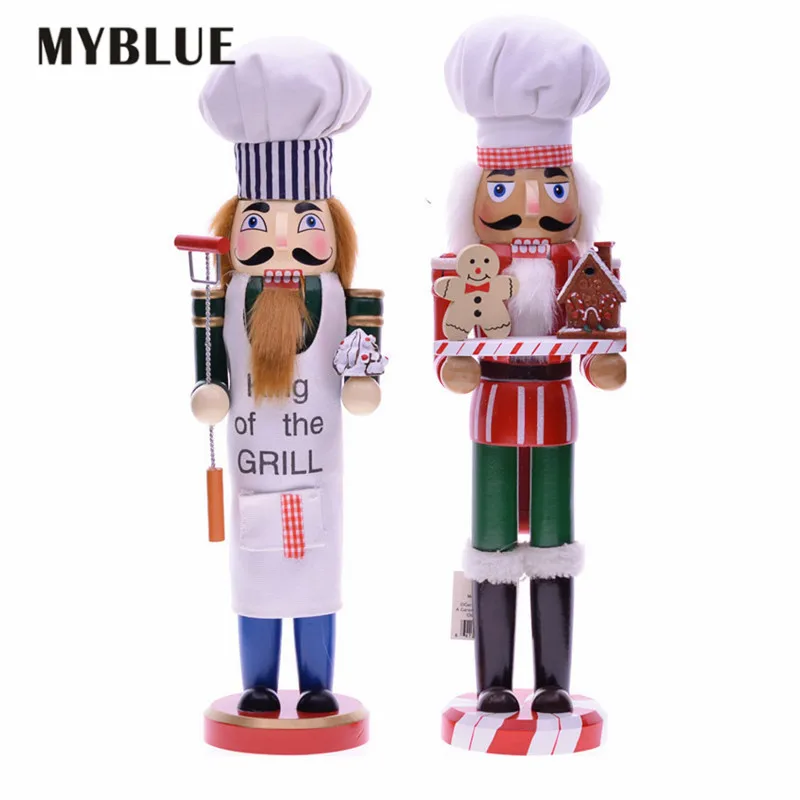 MYBLUE 35 см Европейская винтажная Статуэтка шеф повара Щелкунчик скульптура