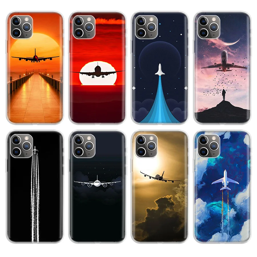

Aircraft Airplane fly travel cloud Plane Customer Phone Case For Apple iPhone 11 Pro 6 6S 7 8 Plus 10 X XS MAX XR 5 5S SE Case
