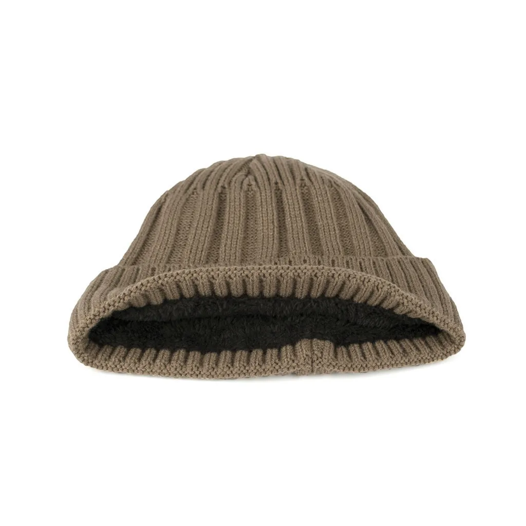 Модные мужские и женские зимние головные уборы, вязаные шапки, одноцветные ворсовые кепки, повседневные зимне наушники шапка вязаная шапка s шапка хип-хоп# p3
