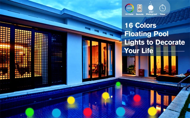 Luci Galleggianti Per Piscina 2025 - Ricaricabili, IP68, Cambio Colori Con Effetti Subacquei - Foto 6