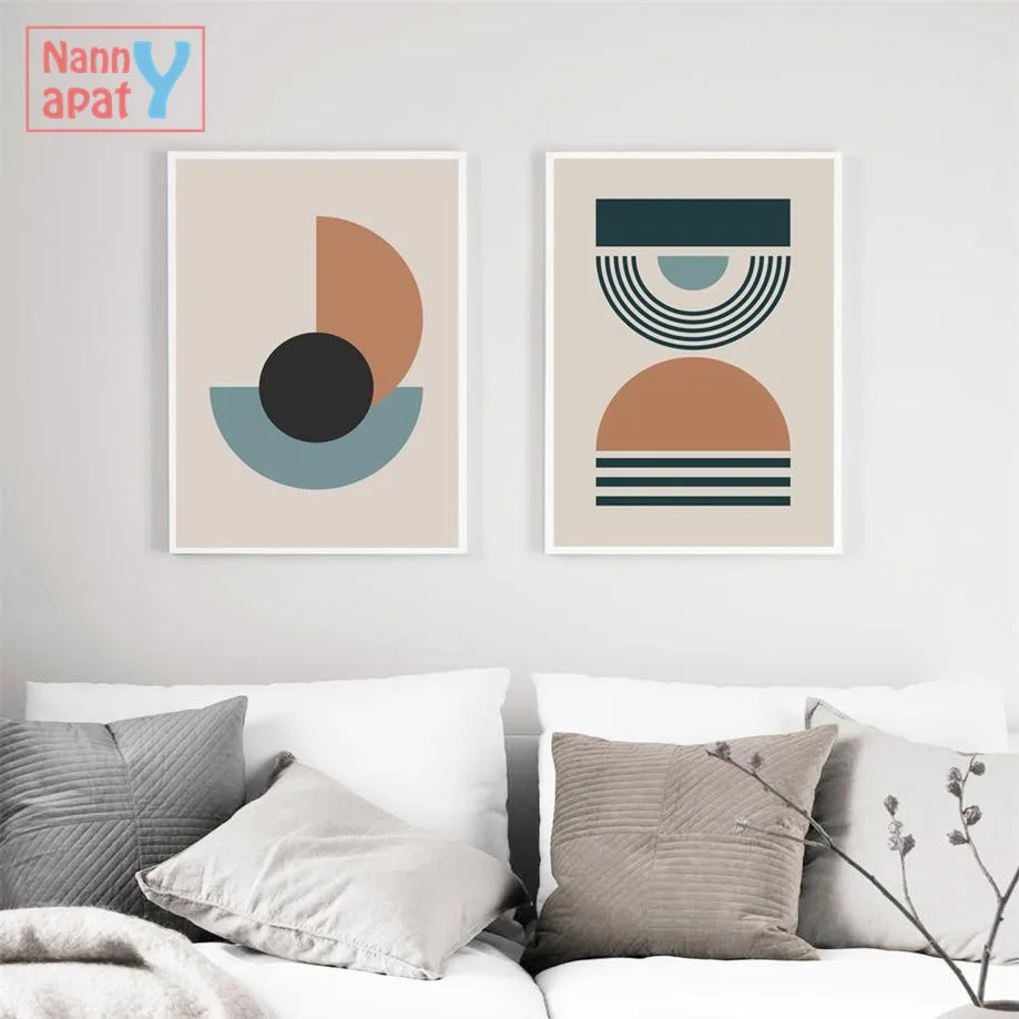 Abstract Color Block Khaki Poster Geometric Nordic Posters and Prints Wall Art Canvas Painting for Living Room Home Decoration