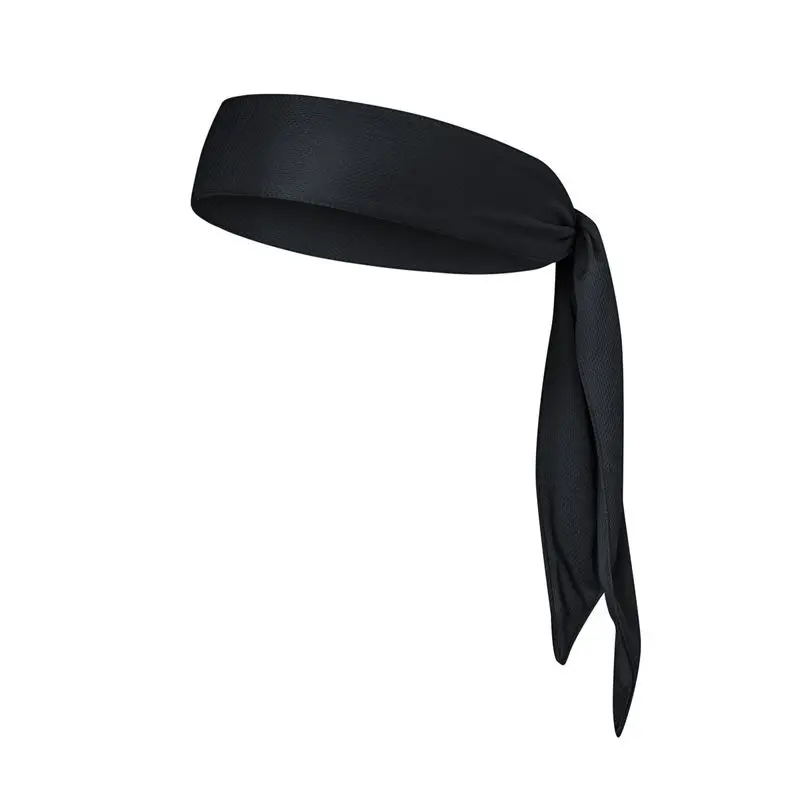 Спортивная повязка от пота на голову быстросохнущие потовые ремни для мужчин и женщин повязка на голову для бега теннис Йога головной платок эластичная повязка для волос - Цвет: black