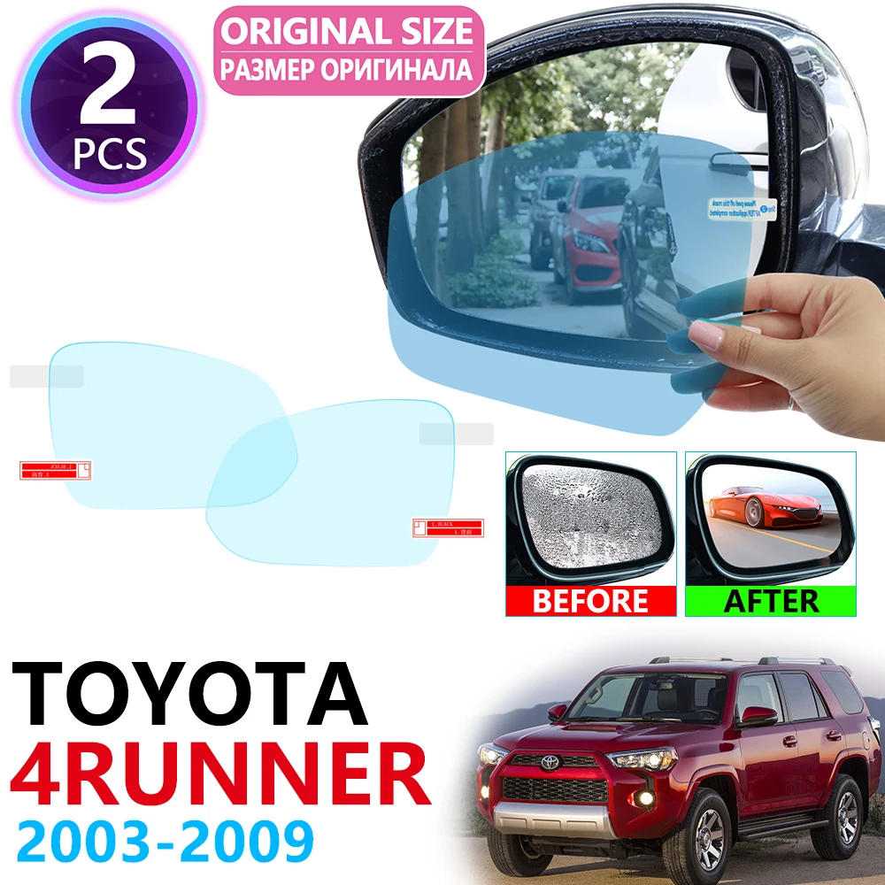 

for Toyota 4Runner N210 N280 SW4 Hilux Surf 4 2003~2019 Full Cover Rearview Mirror Anti-Fog Rainproof Anti Fog Film Accessories