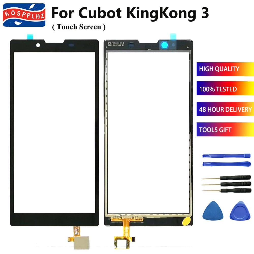 

For Cubot KINGKONG 3 Touch Screen Glass Digitizer Front Glass Parts KING KONG 3 KING KONG3 KINGKONG3 Touch Screen Panel +Tools
