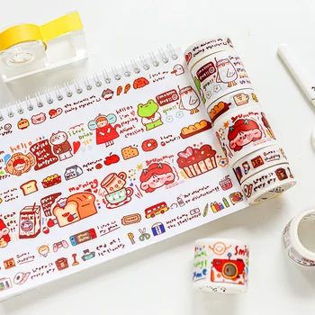 

2roll/1lot Washi Masking Tapes litmus paper Happy House Decorative Adhesive Scrapbooking DIY Paper Japanese Stickers 3M