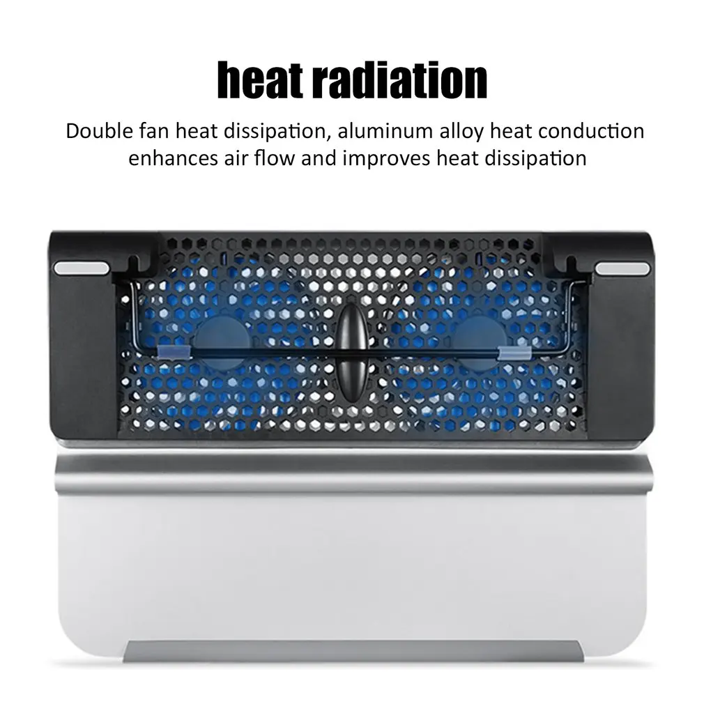 

Design Highlights Sandblasted Aluminum Alloy Abs Notebook Radiator Aluminum Alloy Bracket 17.3 Inch Desktop Cooling Base