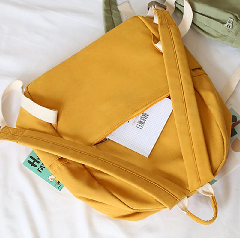 NuFangU, классический дизайн, Одноцветный, хлопок, ткань, женский рюкзак, мода для девочек, сумка для отдыха, школьная, Студенческая, сумка для книг, дорожная