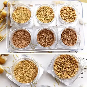 

6 Pcs/set New DIY Nails Beauty Wood Cork Powder Nail Art Decorative Sawdust Powders Crafts Making Accessories